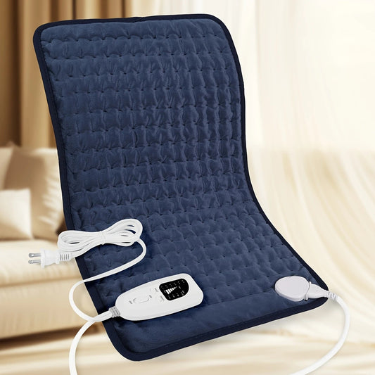 Dark blue This large heating pad (24" x 12") features 6 temperature levels and 4 timer settings, with rapid V1232-JRD003