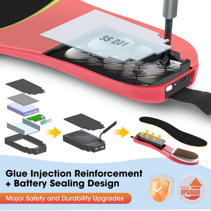 Rechargeable Heated Insoles with Bluetooth APP Control - 3 Heat Settings (40-60 degrees C), Trim-to-Fit, V1232-JRKCXD001