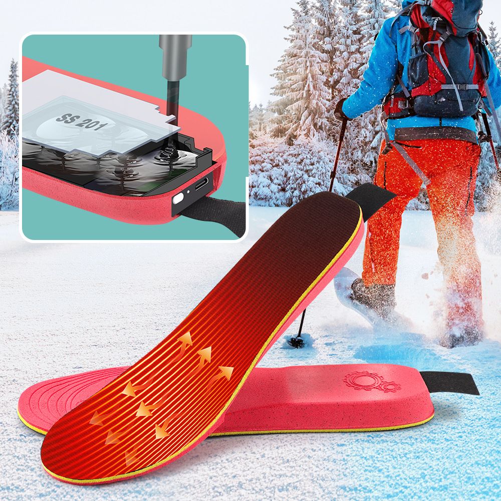Rechargeable Heated Insoles with Bluetooth APP Control - 3 Heat Settings (40-60 degrees C), Trim-to-Fit, V1232-JRKCXD001