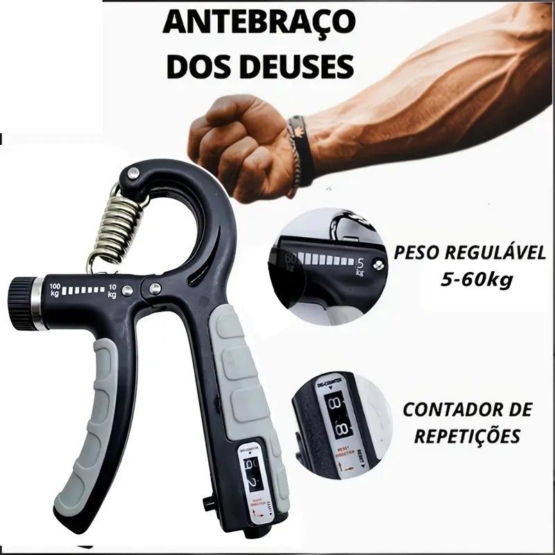 Adjustable Heavy-Duty Grip Strengthener with Counter, 10-100kg - Powerful Forearm and Wrist Builder for V1232-JSBLQ005