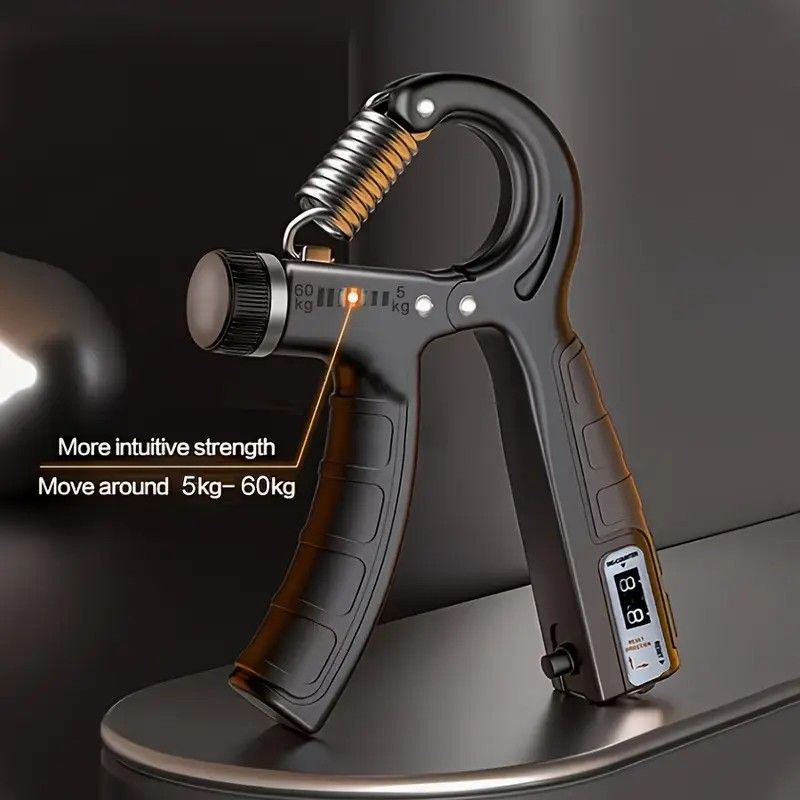 Adjustable Heavy-Duty Grip Strengthener with Counter, 10-100kg - Powerful Forearm and Wrist Builder for V1232-JSBLQ006