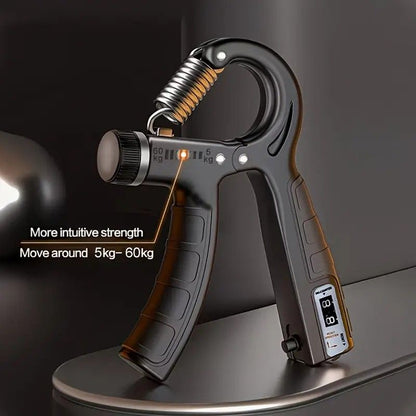 Adjustable Heavy-Duty Grip Strengthener with Counter, 10-100kg - Powerful Forearm and Wrist Builder for V1232-JSBLQ006
