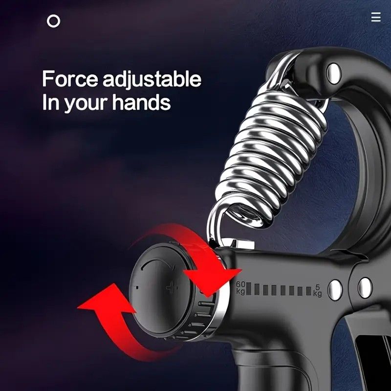 Adjustable Heavy-Duty Grip Strengthener with Counter, 5-60kg - Powerful Forearm and Wrist Builder for V1232-JSWLJ001