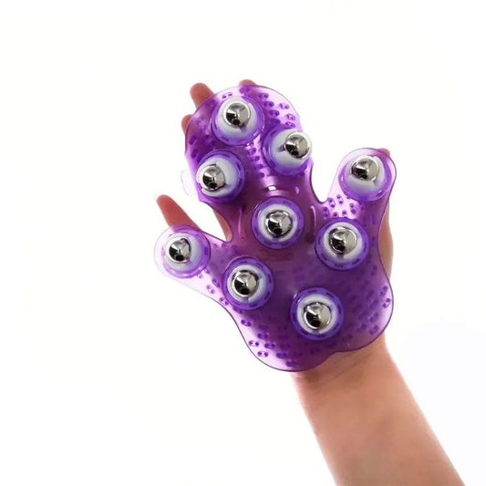 "Palm Nine-Ball Massager" - One Roll Relieves Fatigue, Full Relaxation for Neck, Shoulders, Legs and Feet. V1232-JZAMQ003