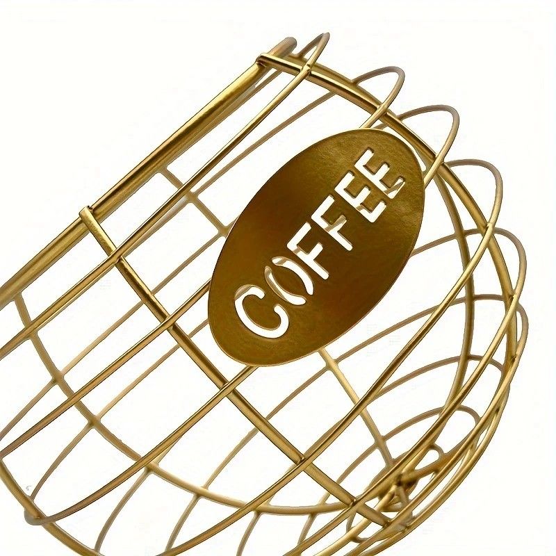 1pc Unique Coffee Capsule Basket Iron Coffee Pod Holder with Slanted Design for Home Bar and Cafe V1232-KFJNL002