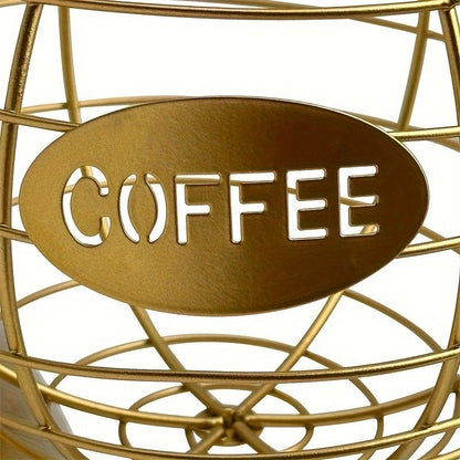 1pc Unique Coffee Capsule Basket Iron Coffee Pod Holder with Slanted Design for Home Bar and Cafe V1232-KFJNL002