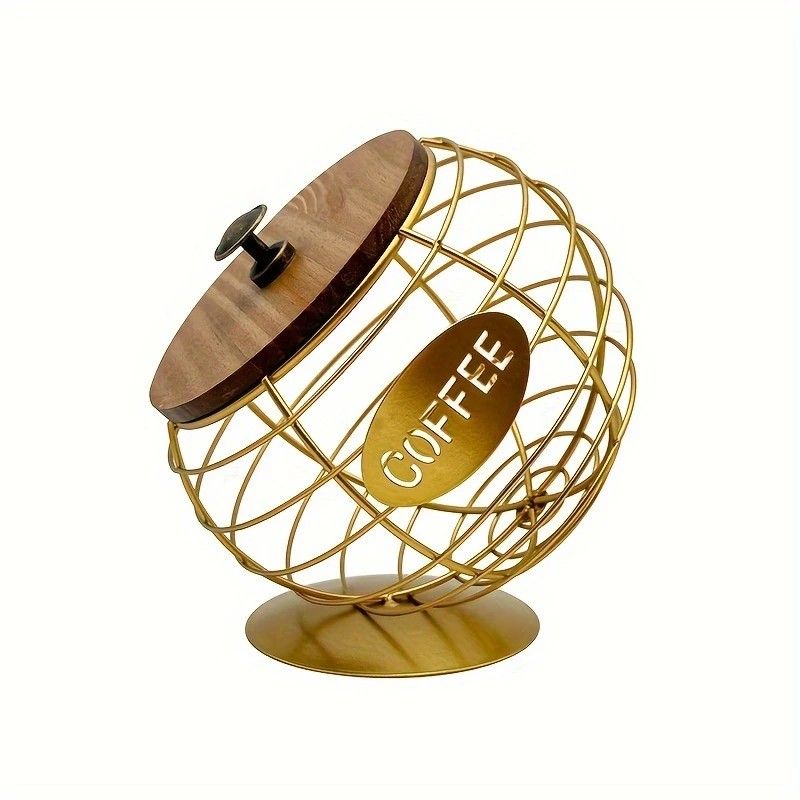 1pc Unique Coffee Capsule Basket Iron Coffee Pod Holder with Slanted Design for Home Bar and Cafe V1232-KFJNL002