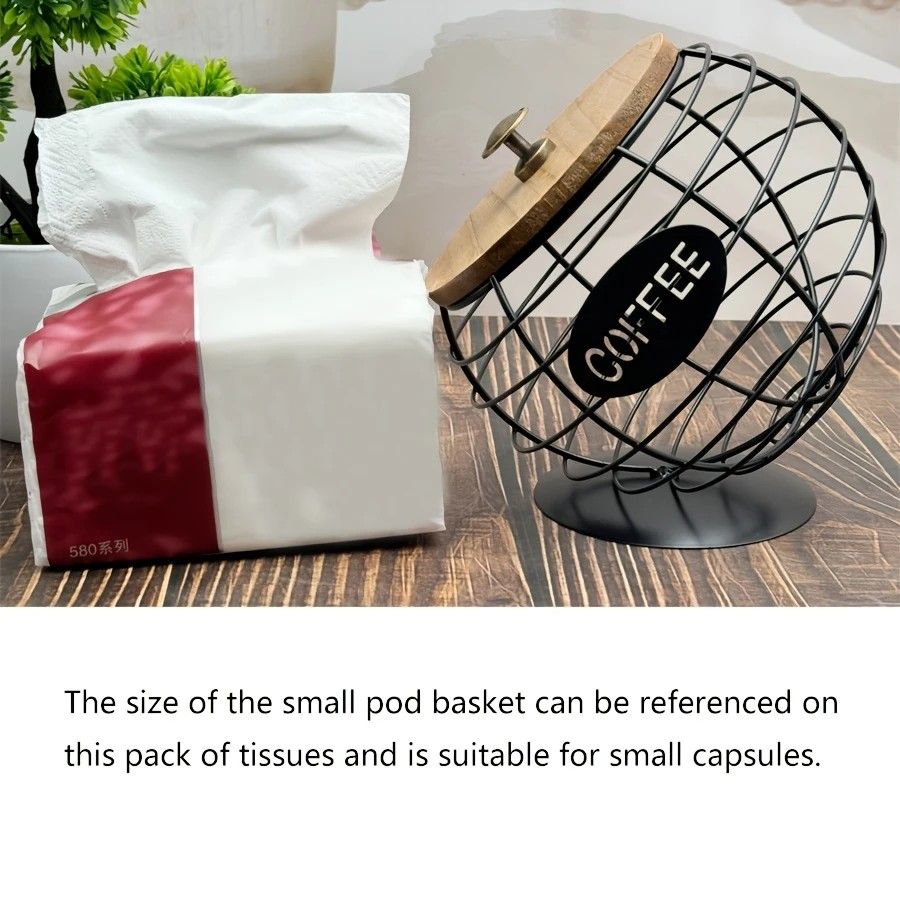 1pc Unique Coffee Capsule Basket Iron Coffee Pod Holder with Slanted Design for Home Bar and Cafe V1232-KFJNL002