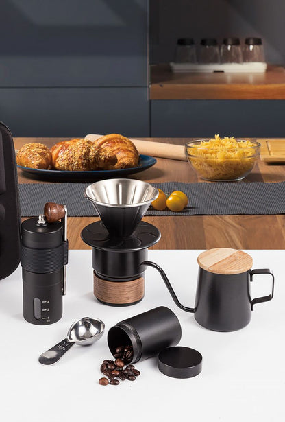 6-Piece Pour Over Coffee Set, Coffee Machine Gift Box, Pour Over Coffee Kettle, Coffee Cup, Coffee Bean V1232-KFLXTZ001