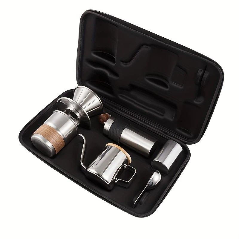 6-Piece Pour Over Coffee Set, Coffee Machine Gift Box, Pour Over Coffee Kettle, Coffee Cup, Coffee Bean V1232-KFLXTZ002