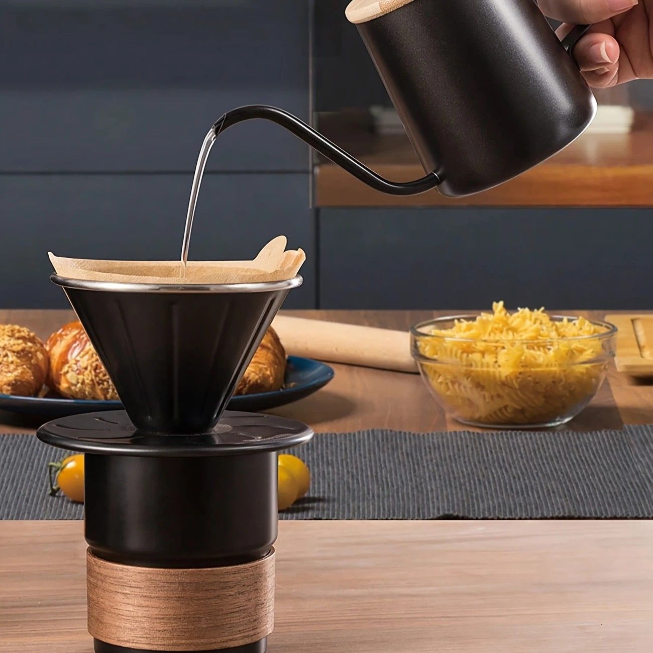 6-Piece Pour Over Coffee Set, Coffee Machine Gift Box, Pour Over Coffee Kettle, Coffee Cup, Coffee Bean V1232-KFLXTZ003