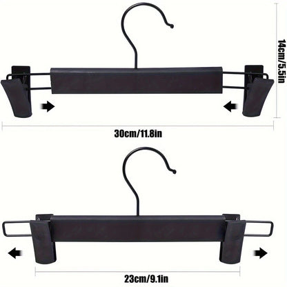 10-Pack Multi-Purpose Adjustable Pant Hangers: Thickened Non-Slip Clips, 360 degrees Rotating Hook, V1232-KJ001