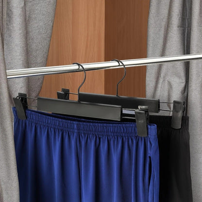 10-Pack Multi-Purpose Adjustable Pant Hangers: Thickened Non-Slip Clips, 360 degrees Rotating Hook, V1232-KJ001