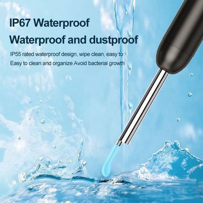 8-Piece Smart Visual Ear Cleaner, 1080P HD AI Warning, IP67 Waterproof Silicone Soft Tip, Safe and V1232-KSCHQ001