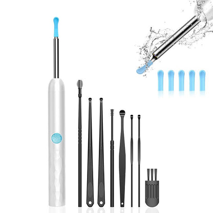 8-Piece Smart Visual Ear Cleaner, 1080P HD AI Warning, IP67 Waterproof Silicone Soft Tip, Safe and V1232-KSCHQ001