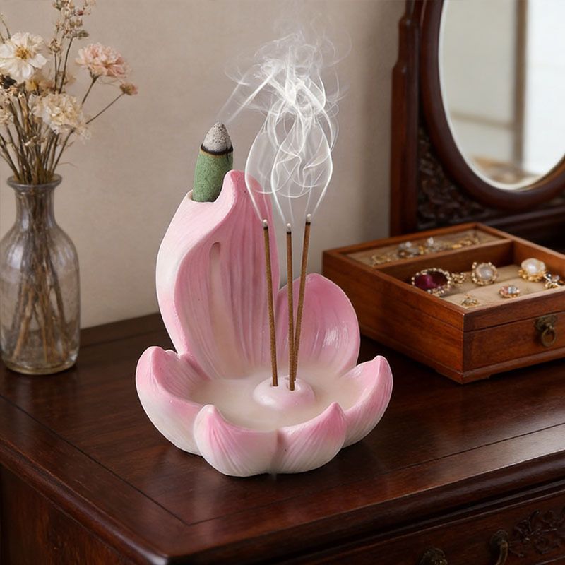 One lotus-shaped incense cone, a multifunctional home decoration piece, suitable for yoga and V1232-LHXL002