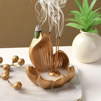 One lotus-shaped incense cone, a multifunctional home decoration piece, suitable for yoga and V1232-LHXL002