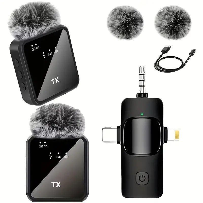 2.4G Wireless Lavalier Microphone: Multi - person, Full - scenario Audio, 25m HD Noise - reduction V1232-LJMKF001