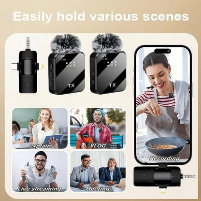 2.4G Wireless Lavalier Microphone: Multi - person, Full - scenario Audio, 25m HD Noise - reduction V1232-LJMKF001