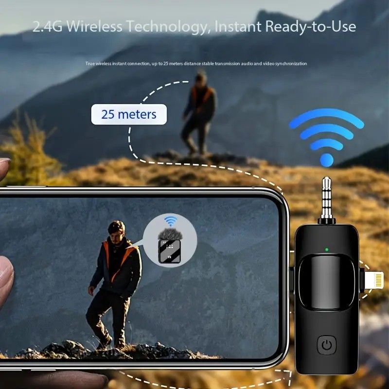 2.4G Wireless Lavalier Microphone: Multi - person, Full - scenario Audio, 25m HD Noise - reduction V1232-LJMKF001