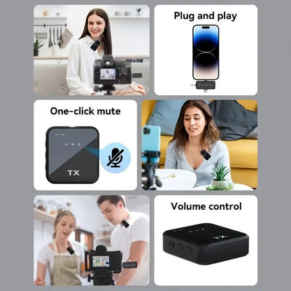 2.4G Wireless Lavalier Microphone: Multi - person, Full - scenario Audio, 25m HD Noise - reduction V1232-LJMKF001