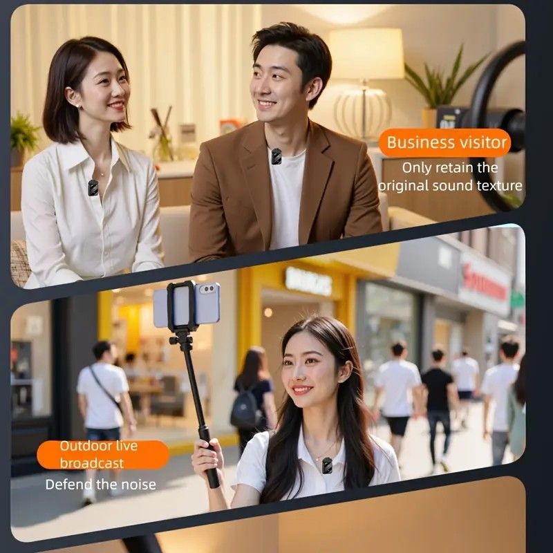 2.4G Wireless Lavalier Microphone: Multi - person, Full - scenario Audio, 25m HD Noise - reduction V1232-LJMKF001