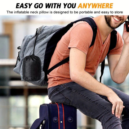 Inflatable Travel Pillow | Multi-Scene Ergonomic Design, 3-Second Inflate/Deflate, Relieves Travel V1232-LXHJZCQ001