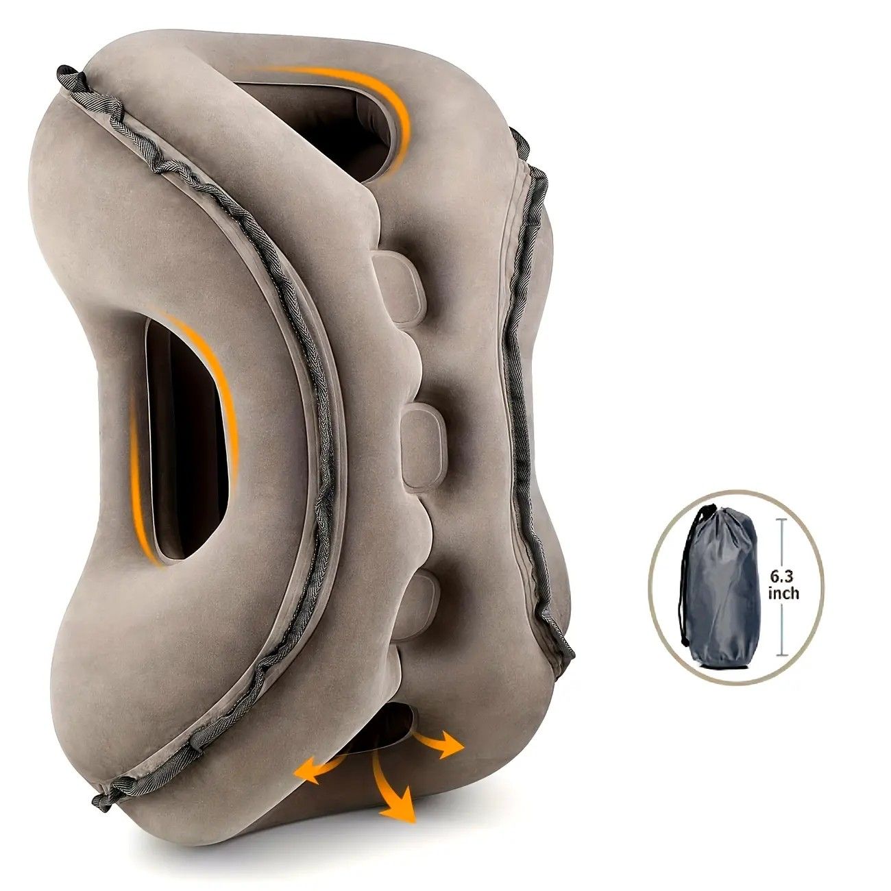 Inflatable Travel Pillow | Multi-Scene Ergonomic Design, 3-Second Inflate/Deflate, Relieves Travel V1232-LXZTCQ001