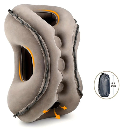 Inflatable Travel Pillow | Multi-Scene Ergonomic Design, 3-Second Inflate/Deflate, Relieves Travel V1232-LXZTCQ001