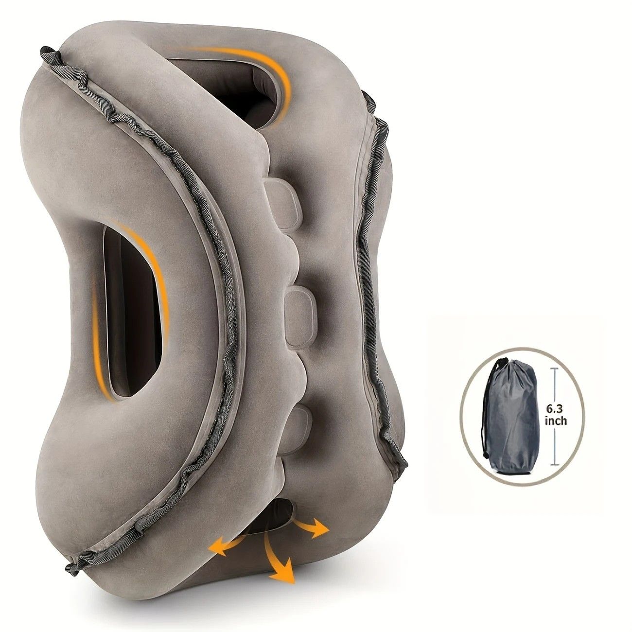 Inflatable Travel Pillow | Multi-Scene Ergonomic Design, 3-Second Inflate/Deflate, Relieves Travel V1232-LXZTCQ001