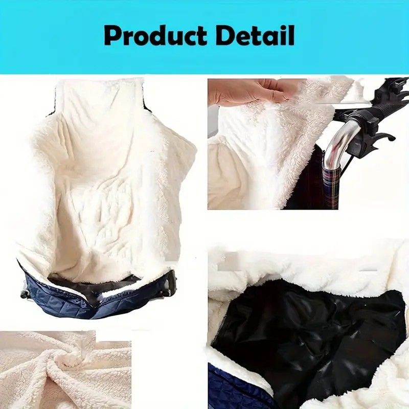 Winter Elderly Wheelchair Heating Blanket | Windproof & Fleece-Lined, Ideal for Both Outings and Home V1232-LYBNT003