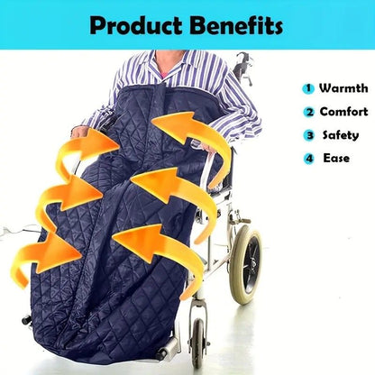 Winter Elderly Wheelchair Heating Blanket | Windproof & Fleece-Lined, Ideal for Both Outings and Home V1232-LYBNT004