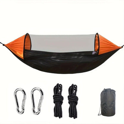 Sun-Protection Outdoor Hammock|2-in-1 Detachable Mosquito Net, Portable Camping Essential. orange V1232-LYDC001