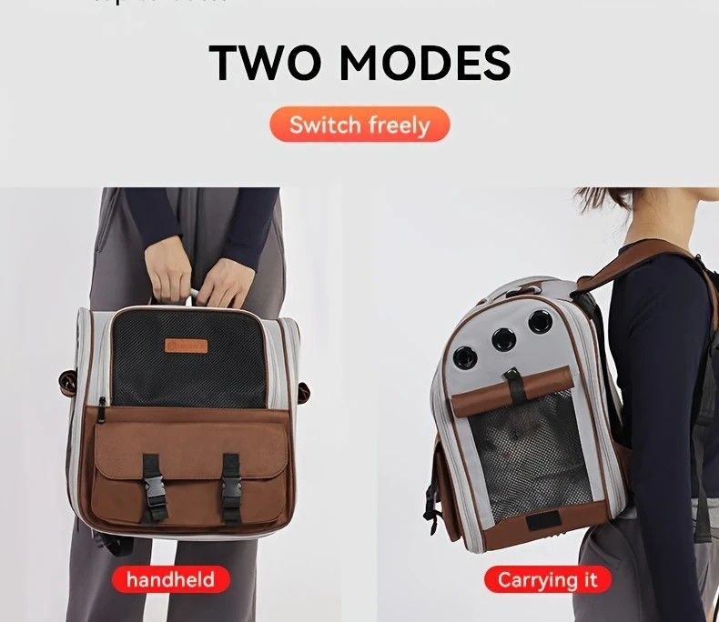 Cat Backpack Carrier - Lightweight, Foldable, Shape-Retaining Travel Bag for Cats and Small Dogs up to V1232-MBB004
