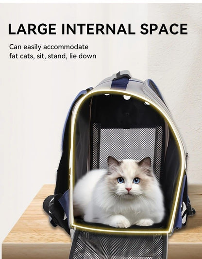 Cat Backpack Carrier - Lightweight, Foldable, Shape-Retaining Travel Bag for Cats and Small Dogs up to V1232-MBB004