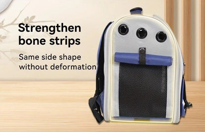 Cat Backpack Carrier - Lightweight, Foldable, Shape-Retaining Travel Bag for Cats and Small Dogs up to V1232-MBB004
