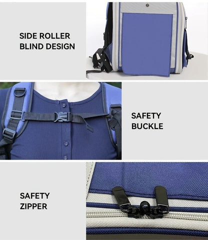 Cat Backpack Carrier - Lightweight, Foldable, Shape-Retaining Travel Bag for Cats and Small Dogs up to V1232-MBB004