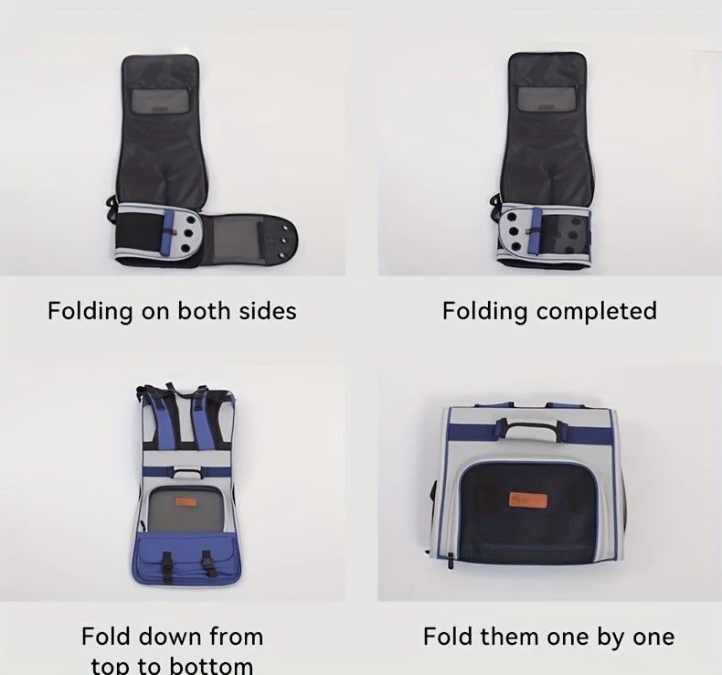 Cat Backpack Carrier - Lightweight, Foldable, Shape-Retaining Travel Bag for Cats and Small Dogs up to V1232-MBB004