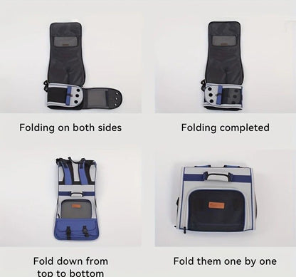 Cat Backpack Carrier - Lightweight, Foldable, Shape-Retaining Travel Bag for Cats and Small Dogs up to V1232-MBB004