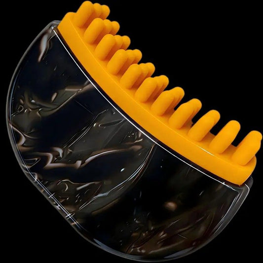Dual-Sided Lymphatic Massage Brush: Silicone Boosts Circulation, Gua Sha Lifts, Wet & Dry Use, Essential Home V1232-MBLKS002
