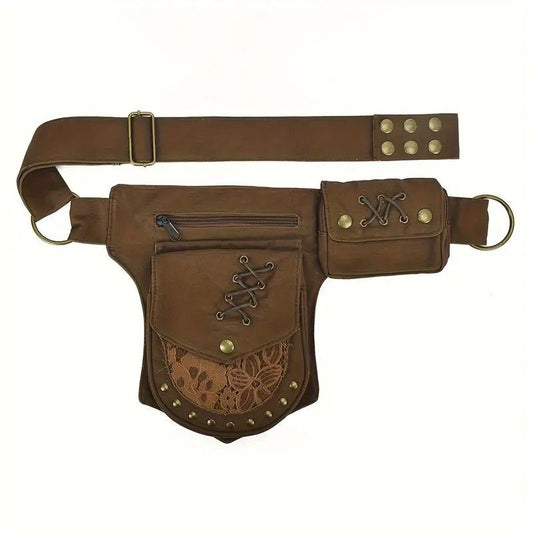 Retro Casual European and American Style Simple and Fashionable Multifunctional Waist Bag, High-Quality V1232-MDLSYB001