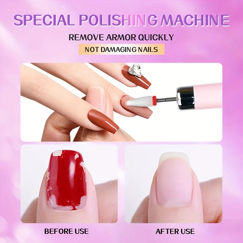 Pink Wireless Charging Nail Drill, 3-Speed Adjustable, Professional-Level Care in One Tool V1232-MJDMJ001