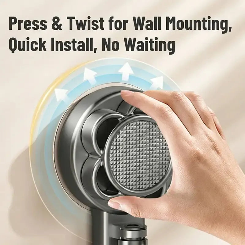No-drill ABS Suction Cup Towel Rack, 180° Rotating Layered Storage, Dual Use for Kitchen and Bathroom, Sturdy Load Bearing and Easy to Clean./Gun gray four-shot