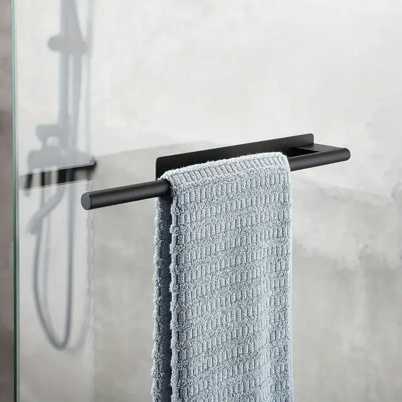 Stainless steel drill-free towel bar, rust-proof and durable, strong adhesive installation, super convenient for hanging towels in bathroom and kitchen../inherent