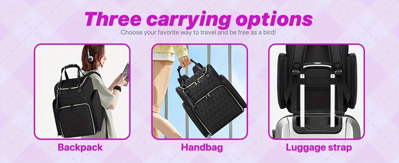 Nail Art Tool Storage Backpack: Removable Compartments, High-Capacity Categorized Storage, Multiple Carrying V1232-MJSNB001