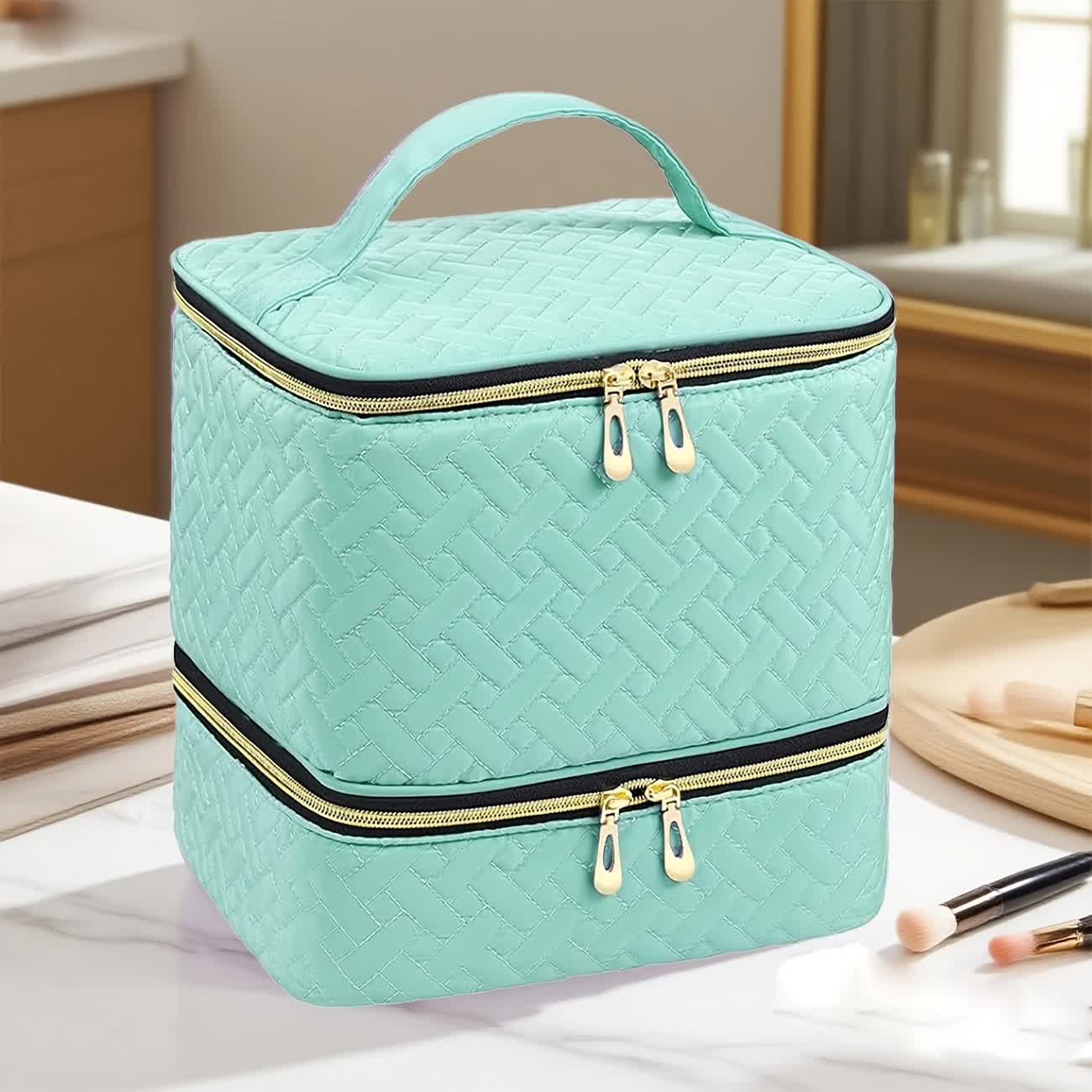 purple Double-layer woven storage, scientifically organized with large capacity-Professional Nail Tool V1232-MJSNB003