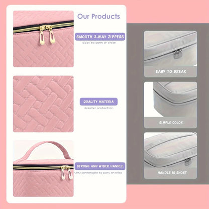 purple Double-layer woven storage, scientifically organized with large capacity-Professional Nail Tool V1232-MJSNB003