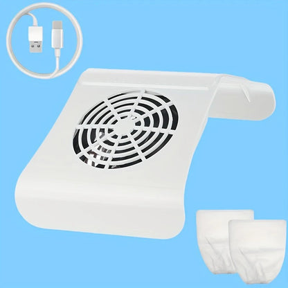 Nail Dust Collector: USB-Powered, Strong Suction, One-Touch Operation, Say Goodbye to Dust Troubles.PINK V1232-MJXCJ001
