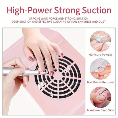 Nail Dust Collector: USB-Powered, Strong Suction, One-Touch Operation, Say Goodbye to Dust Troubles.WHITE V1232-MJXCJ002
