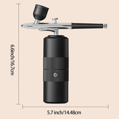 Pink Portable Wireless Airbrush Kit, Versatile for Nail Art, Painting, Makeup, and Model Making V1232-MJYSPJ002